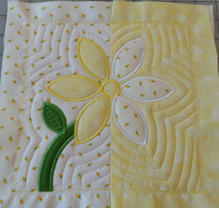 summer flower stitched yellows