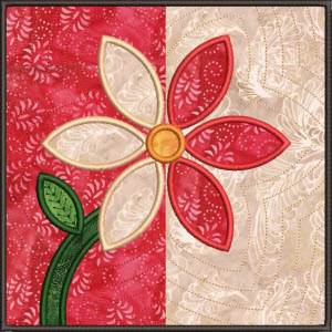 summer flower quilted applique squares
