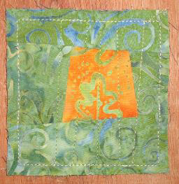 scrappy wonky quilt square