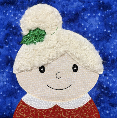 mrs clause holiday design with holly