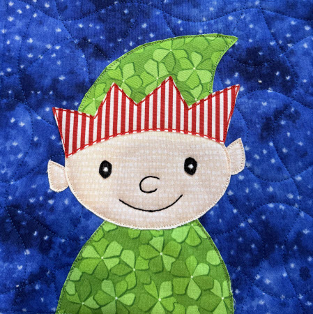 jolly elf applique