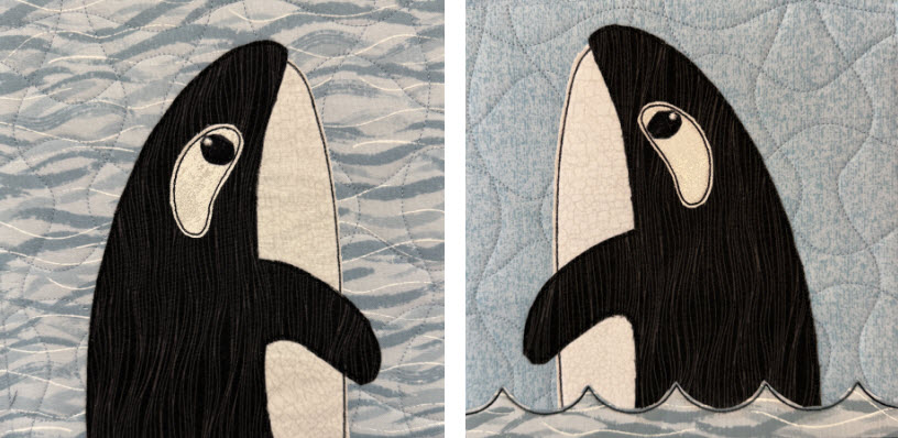 orca raw edge applique
