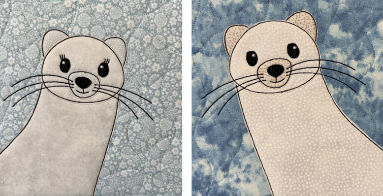 ermine raw edge applique design