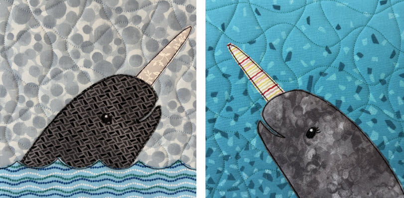 narwhal applique design