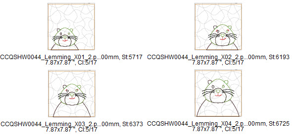 lemming squares applique designs