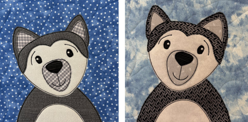 husky applique design