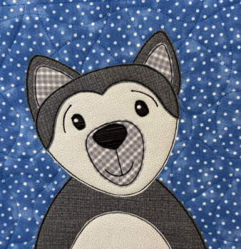 husky applique design