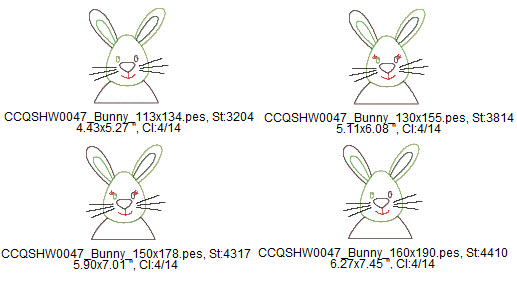 bunny applique design
