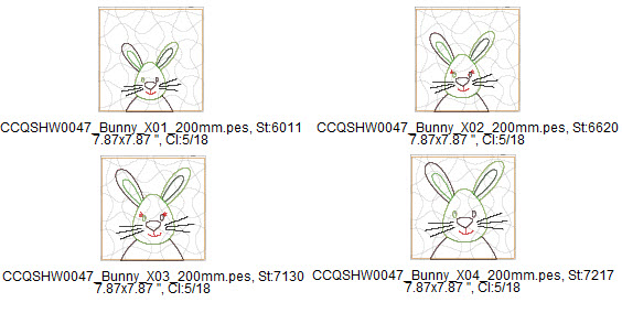 bunny applique quilt in the hoop